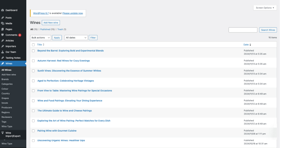 Data Storage and Integration with WordPress