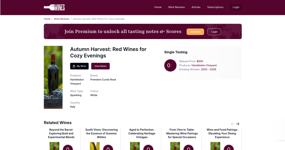 User Reviews with Ratings